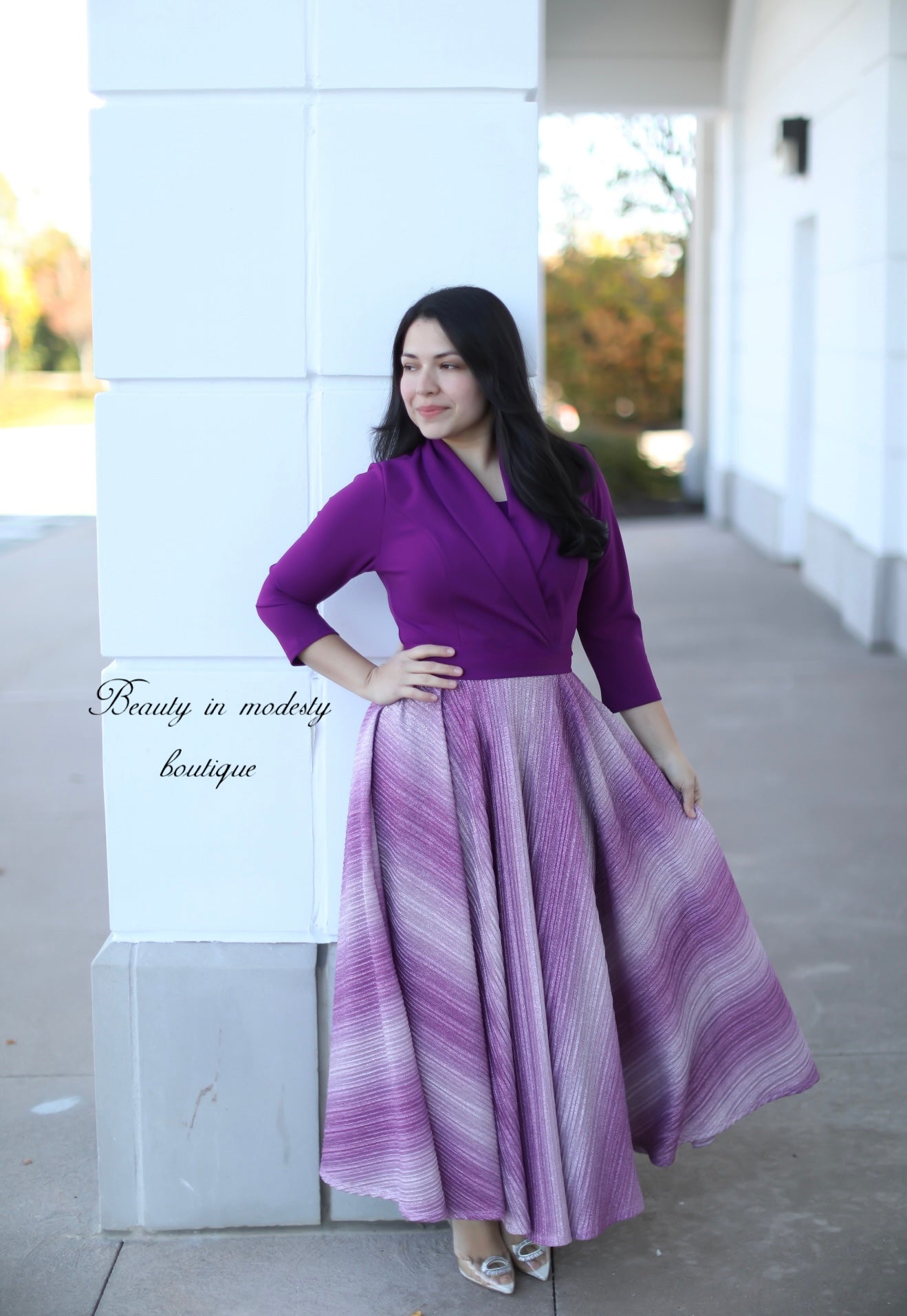 Abigail Purple Maxi Dress