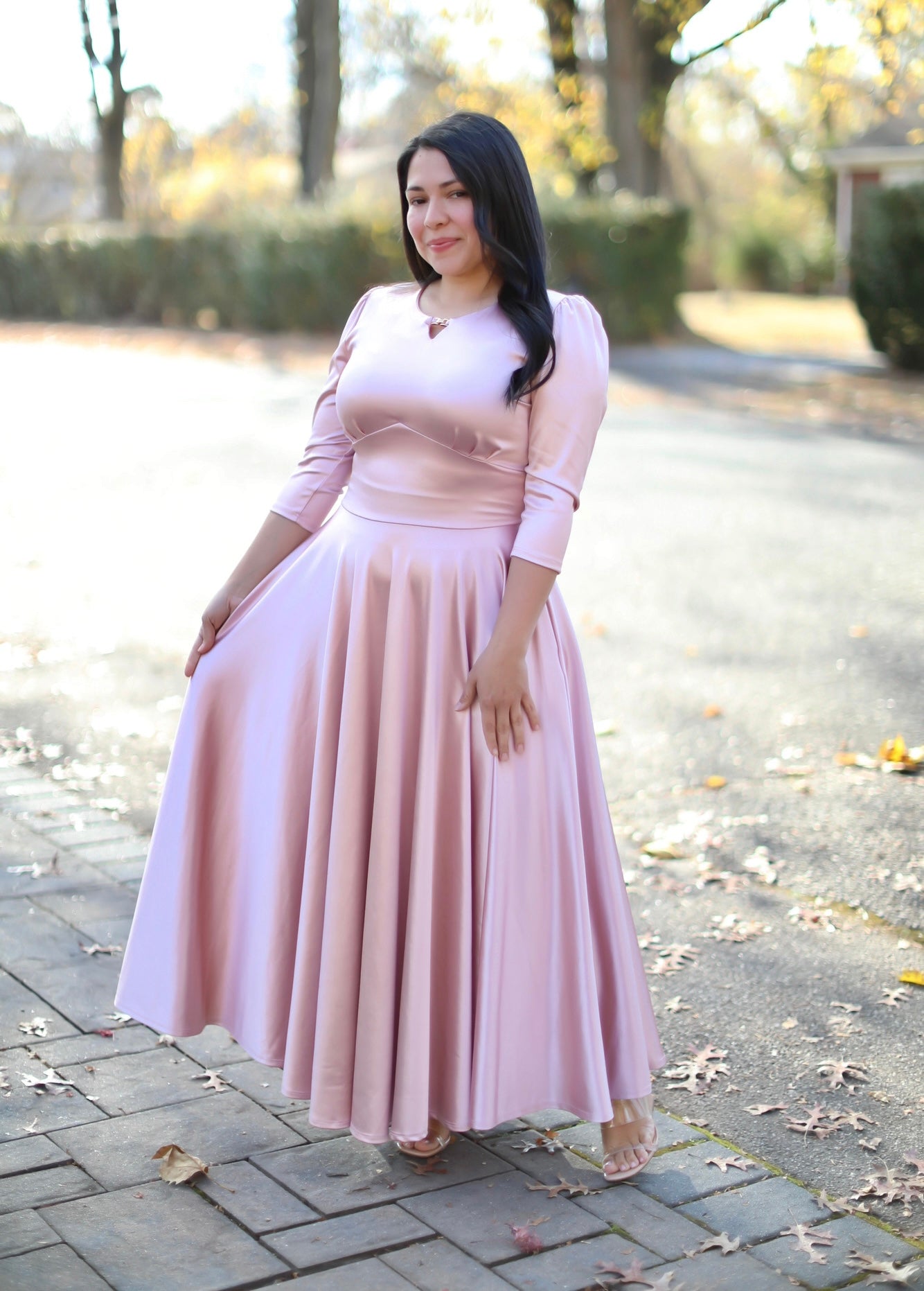 Nora Rosita Satin Maxi Dress