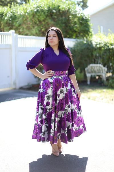 Purple Floral Maxi Dress
