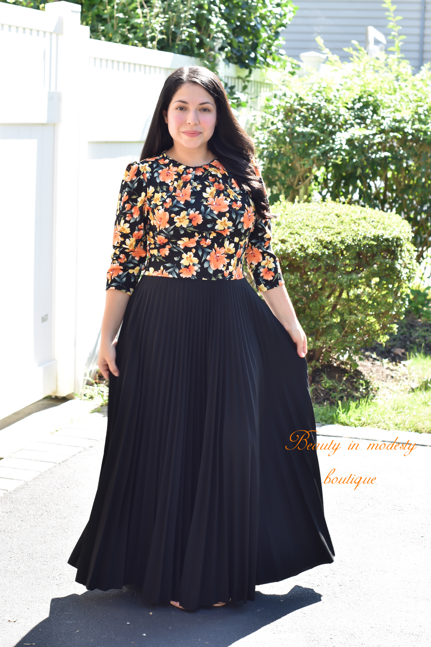 Lilibeth Floral - Black Maxi Dress
