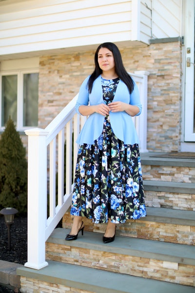 Celeste Peplum Maxi Dress