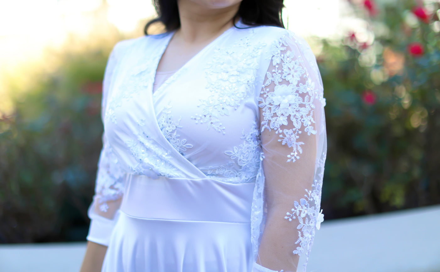 Sofia Lace White Maxi Dress