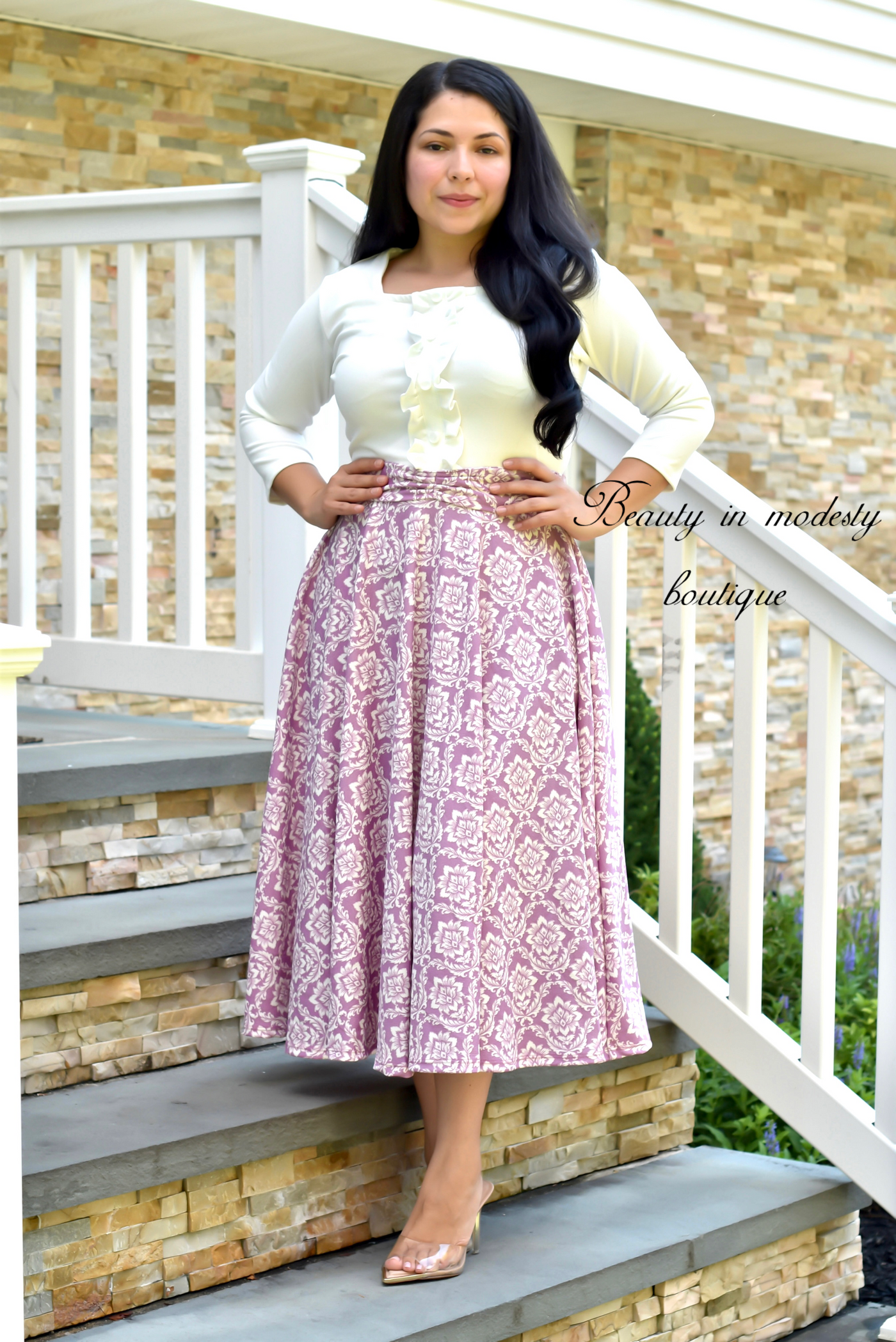 Patricia Light Purple Midi Dress