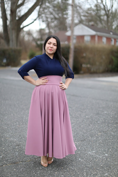 Dusty Pink Maxi Skirt