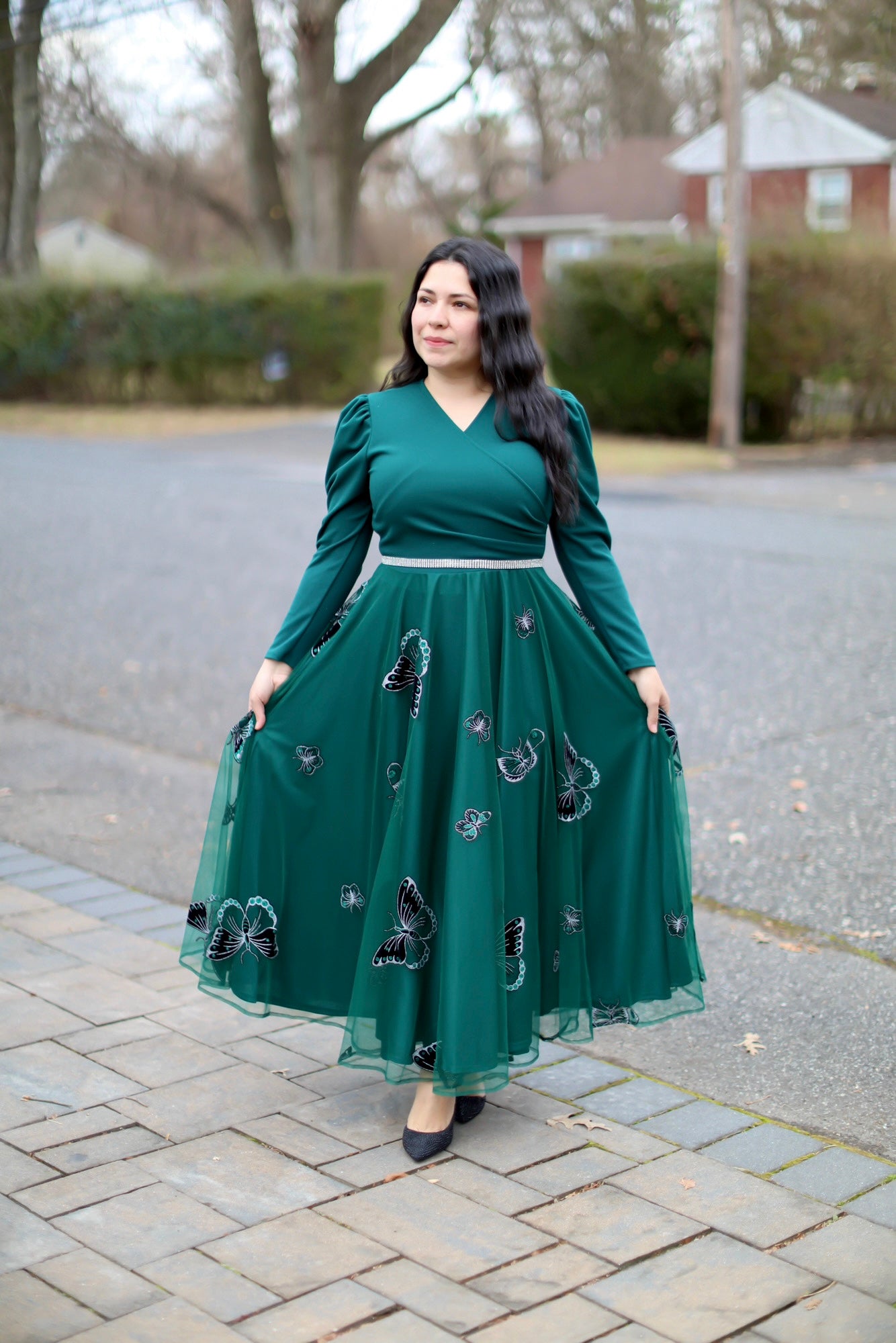 Kelly Green Tulle Maxi Dress