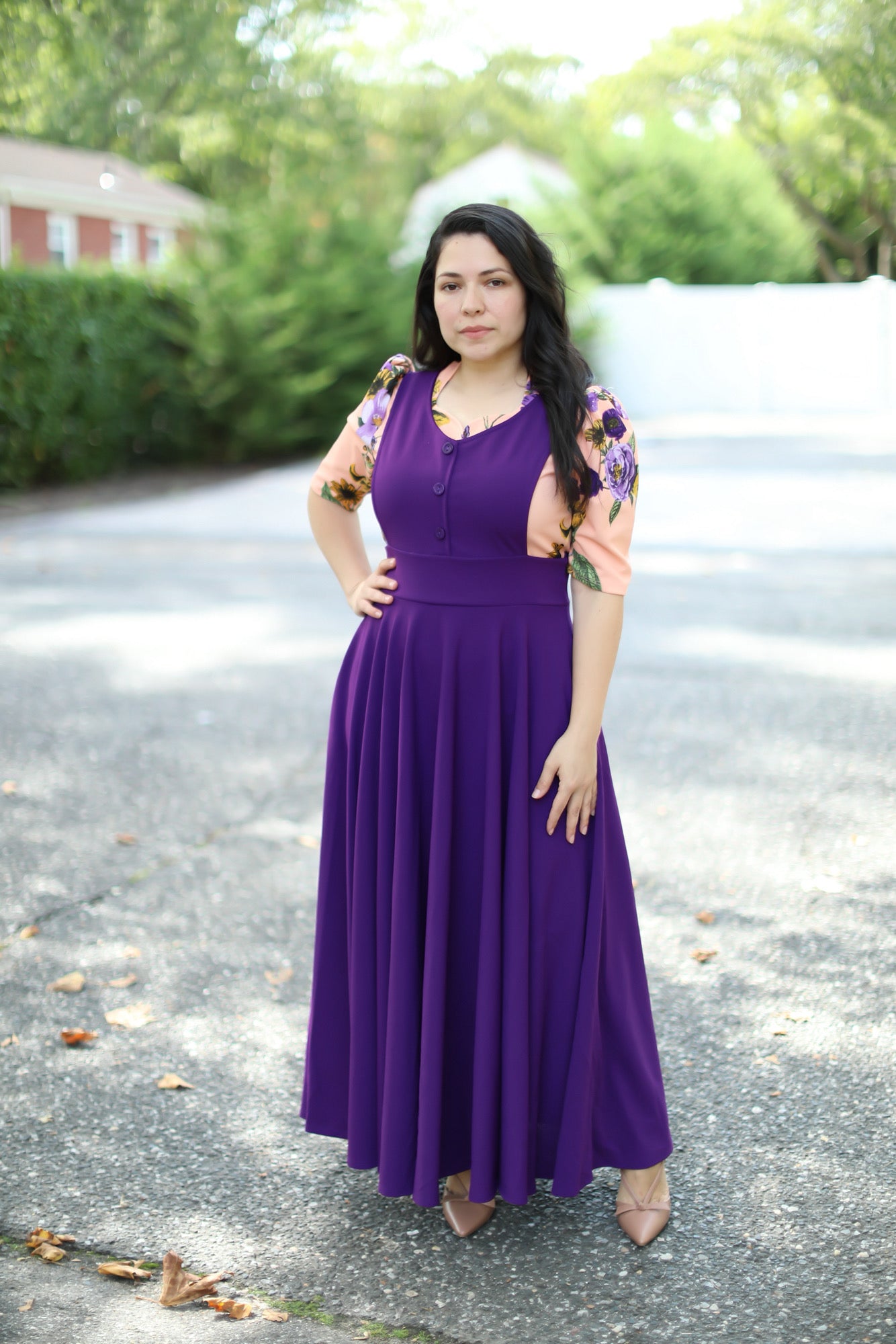 Zoe Purple Jumper Maxi Dress