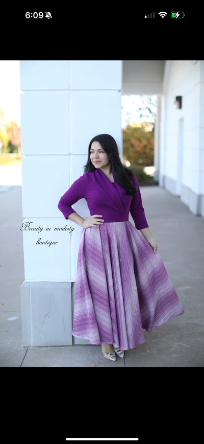 Abigail Purple Maxi Dress