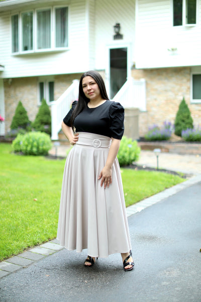 Cream Maxi Skirt