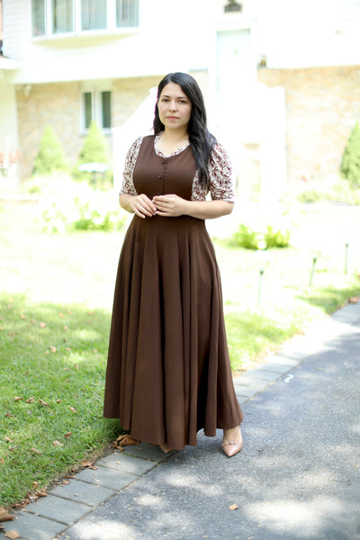 Brown Jumper Maxi Dress