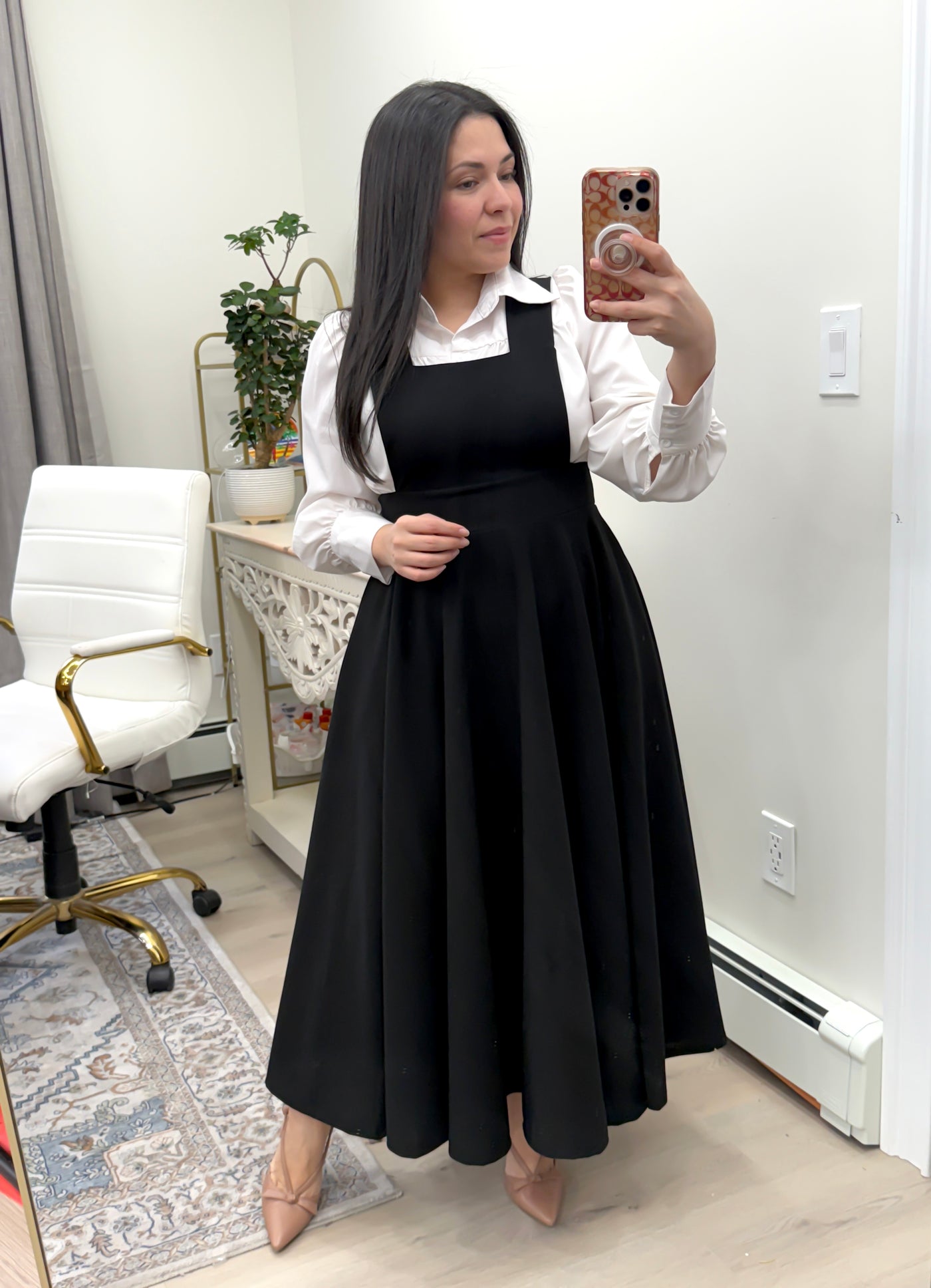 Black Jumoer Overall Maxi Dress