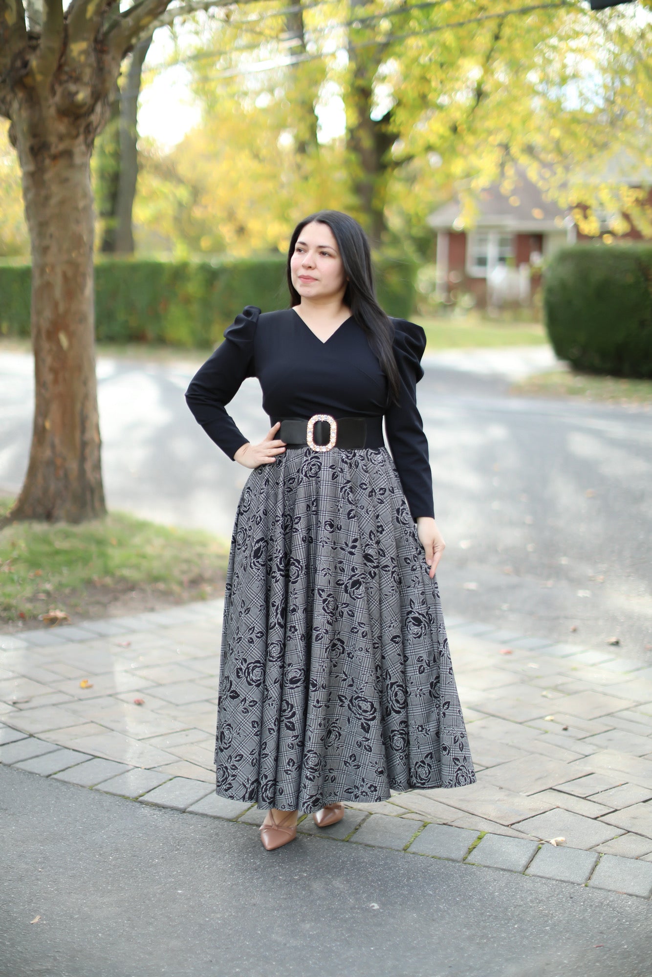 Black Roses Maxi Dress
