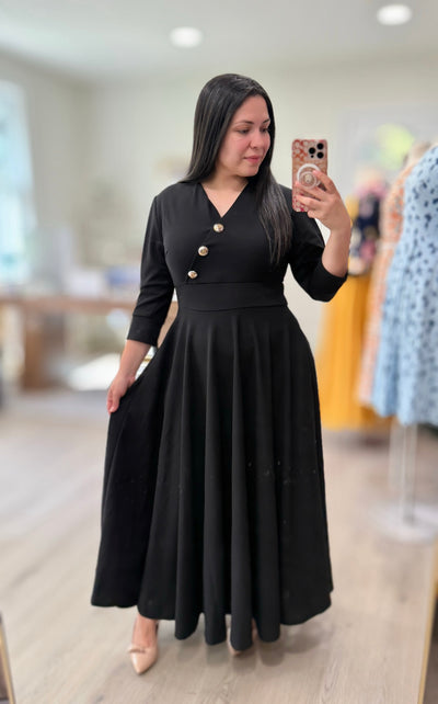 Elaine Black Maxi Dress