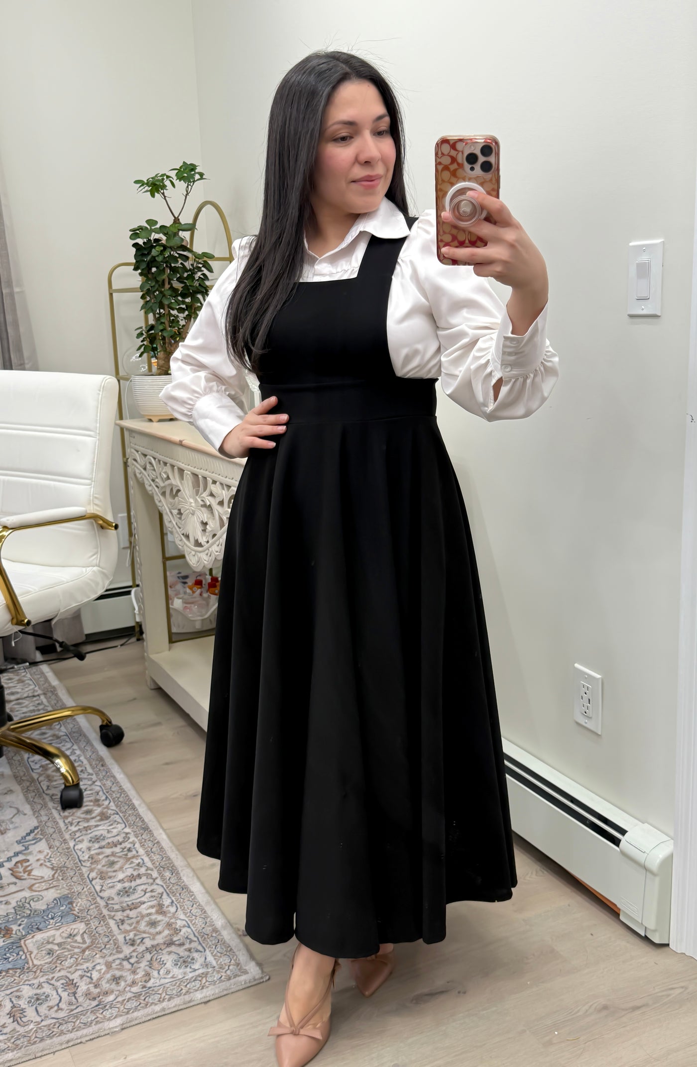 Black Jumoer Overall Maxi Dress