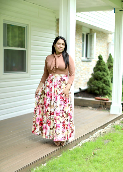 Marine Beige Maxi Dress