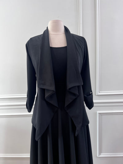 Black Draped Blazer