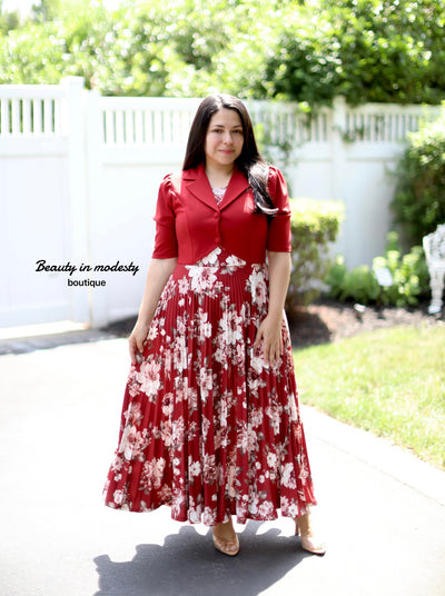 Selene Wine Maxi Dress