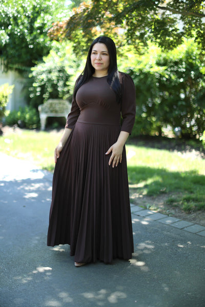Lilibeth Brown Maxi Dress