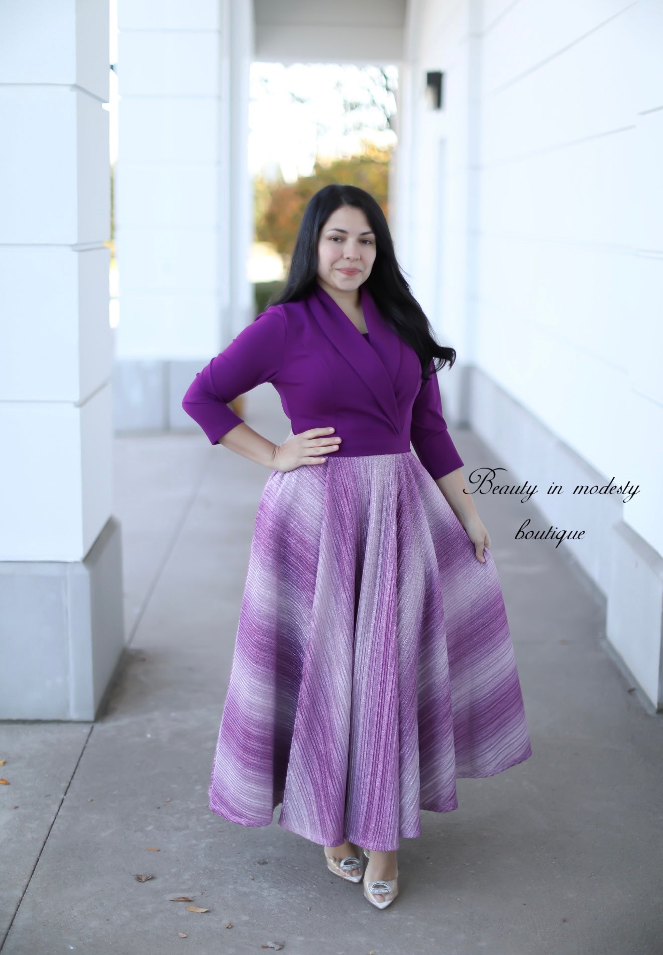 Abigail Purple Maxi Dress