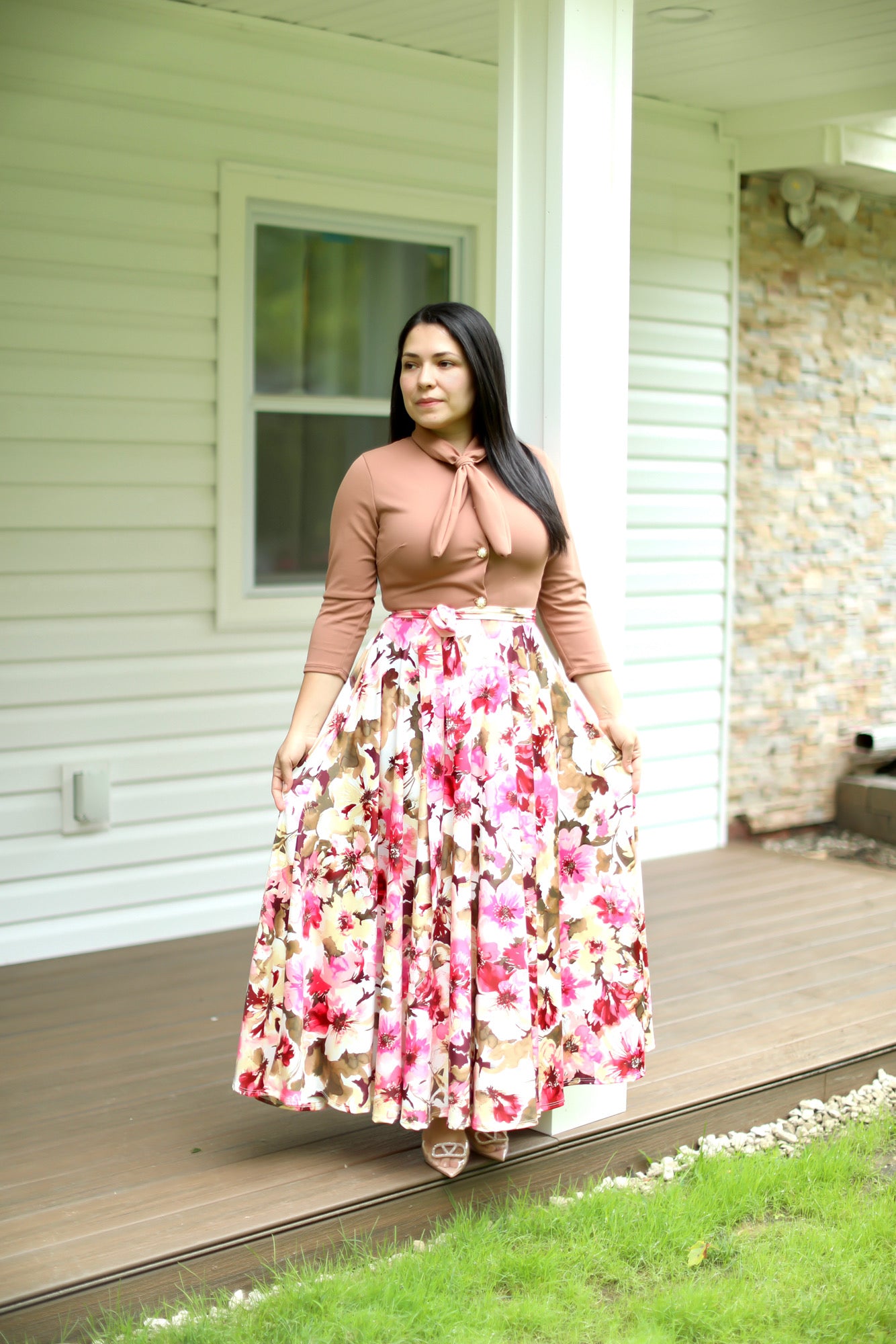 Marine Beige Maxi Dress