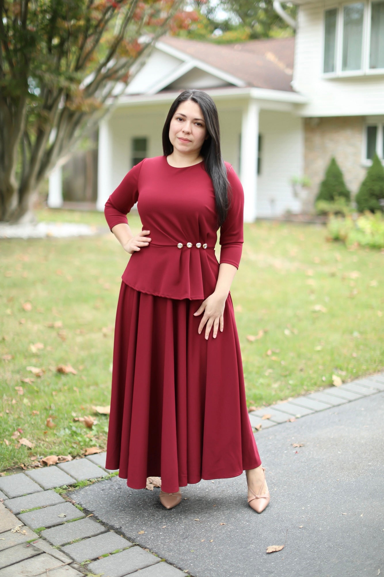 Hope Burgundy Maxi Dress