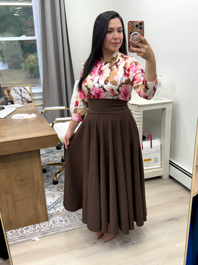 Brown Maxi Skirt