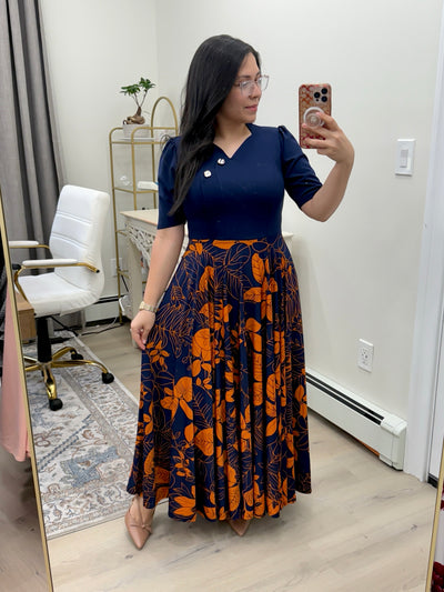 Karen Navy Maxi Dress