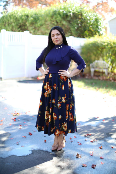 Rebecca Navy Midi Dress