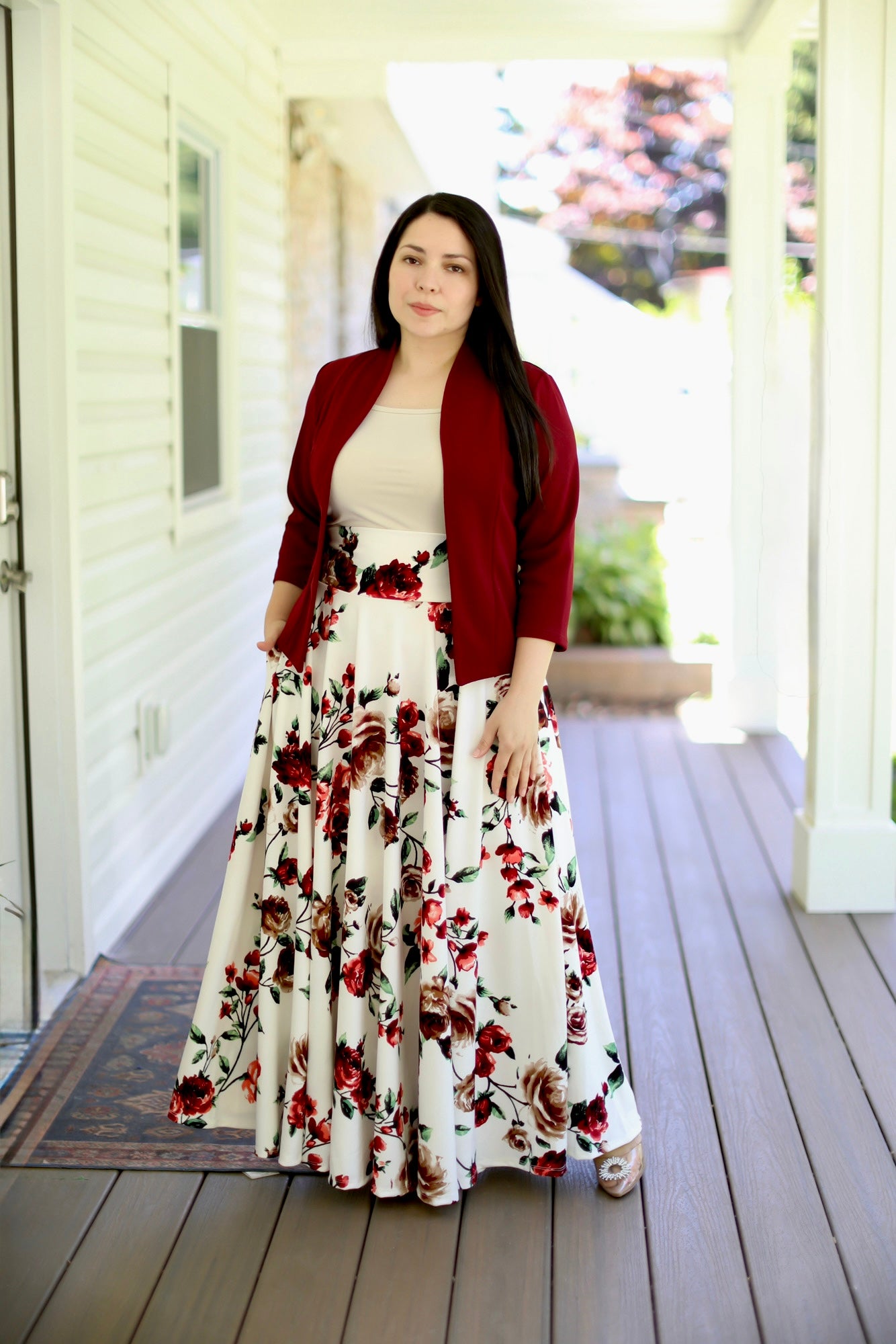 floral skirt dress long Maxi Skirts Kei Maxi Skirt Blue Floral Size 10