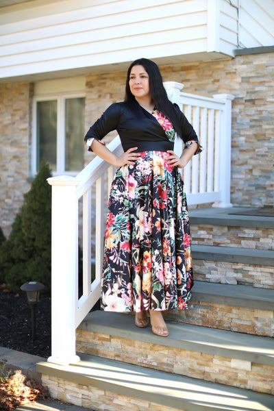 Cloe Black Floral Maxi Dress