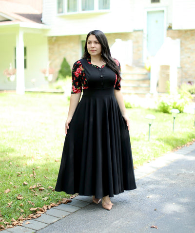 Black Floral Top