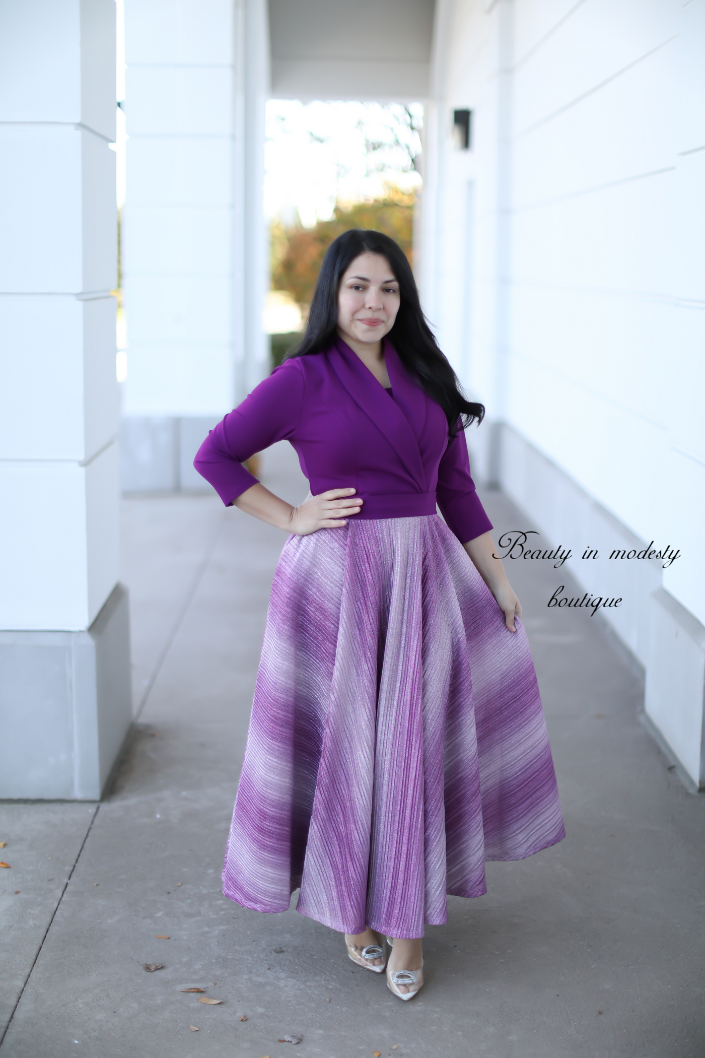 Abigail Purple Maxi Dress