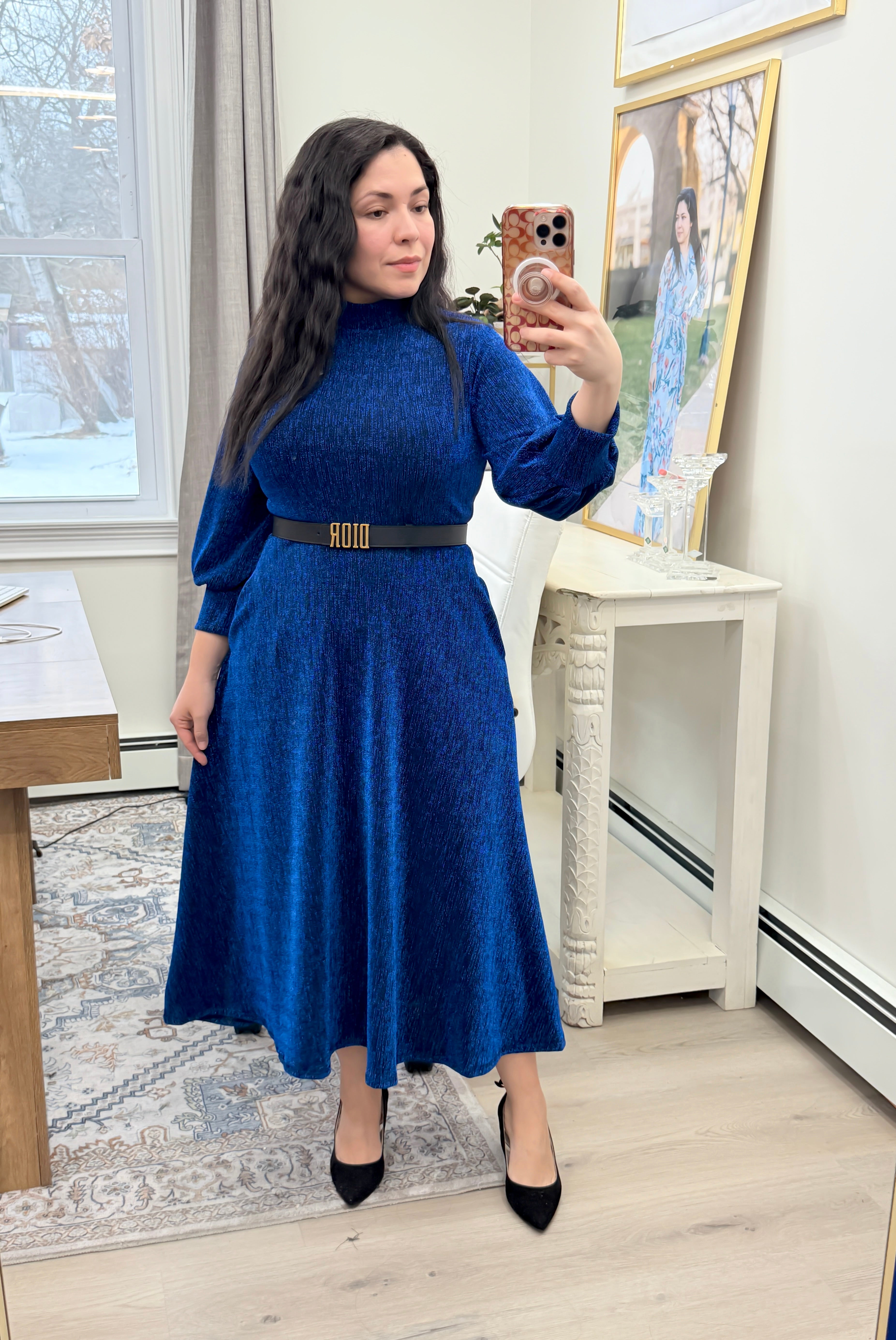 Royal Blue Midi Dress – Beauty In Modesty Boutique