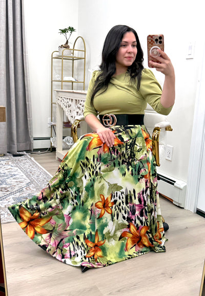Melania Soft Green Maxi Dress