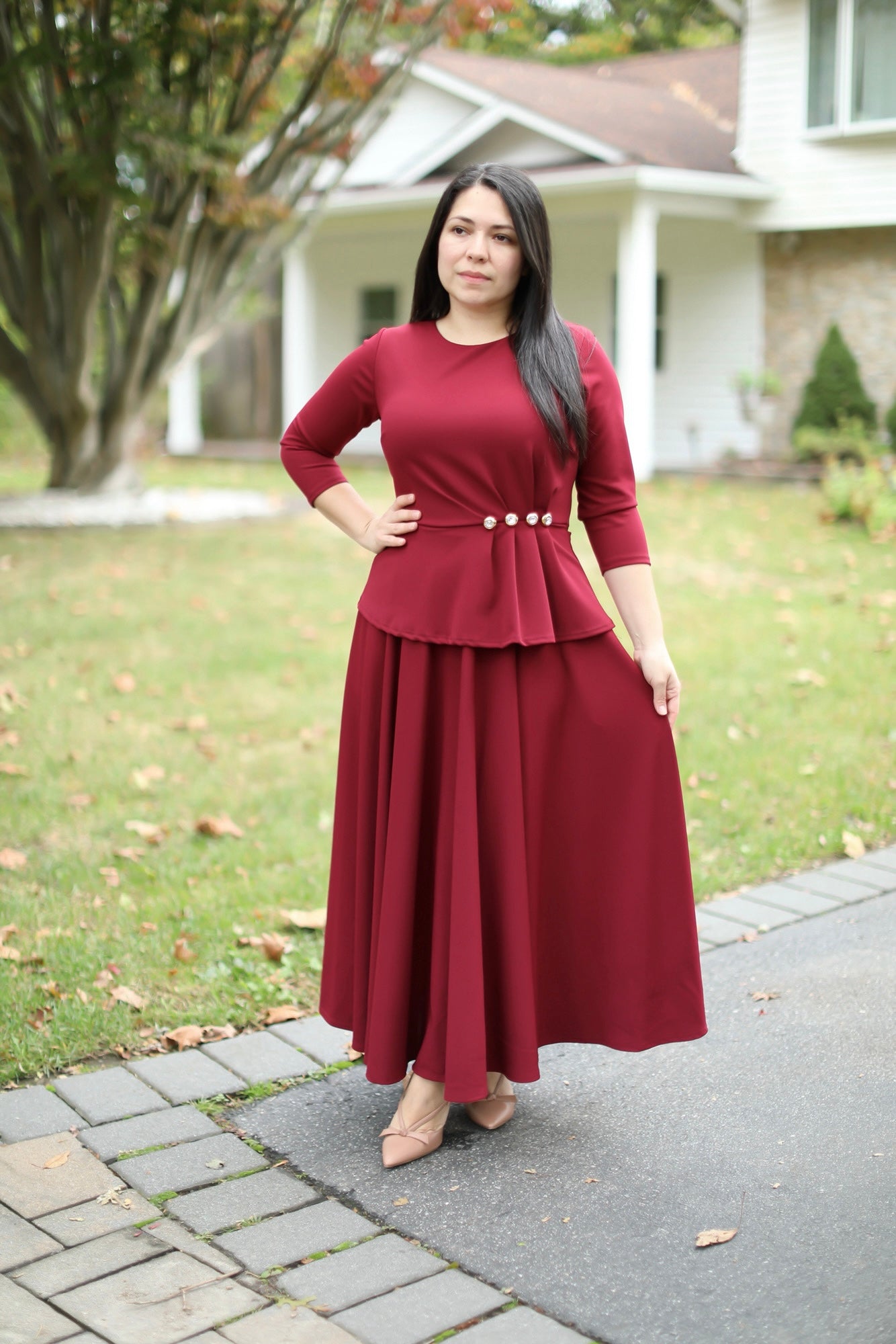 Hope Burgundy Maxi Dress