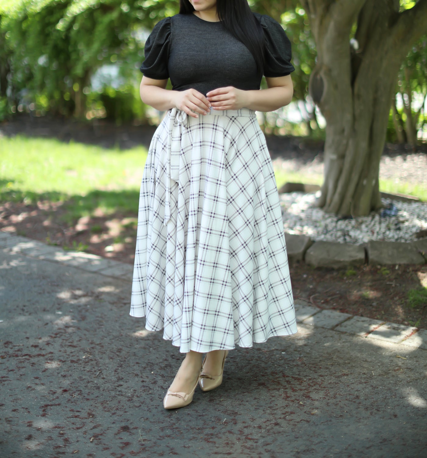 Litzy Black Denim Midi Dress