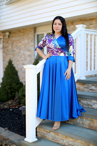 Cloe Blue Purple Maxi Dress