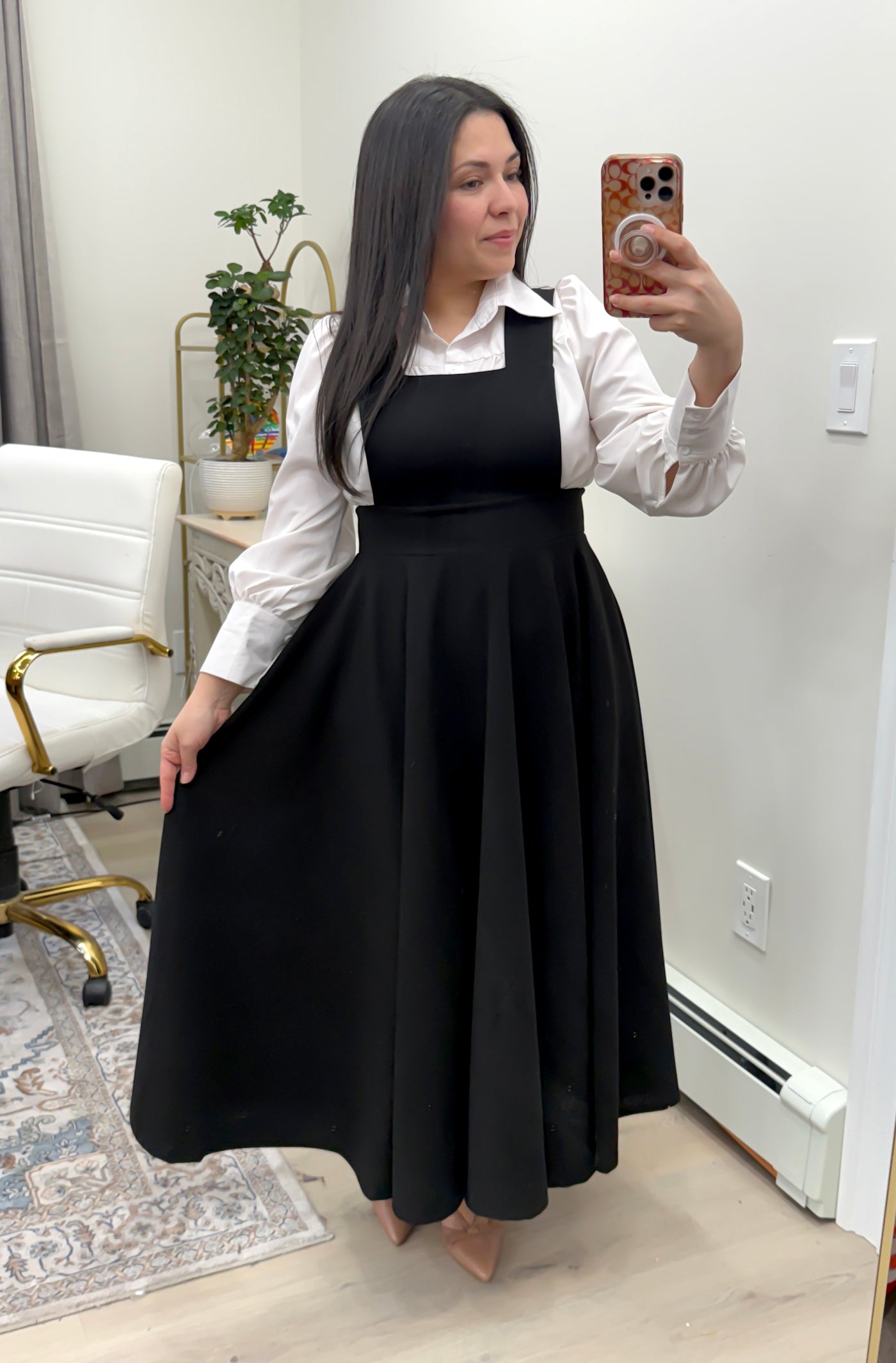 Black Jumoer Overall Maxi Dress