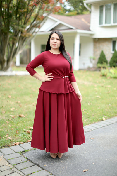 Hope Burgundy Maxi Dress
