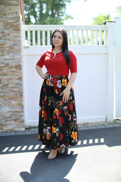 Emely Rust Maxi Dress