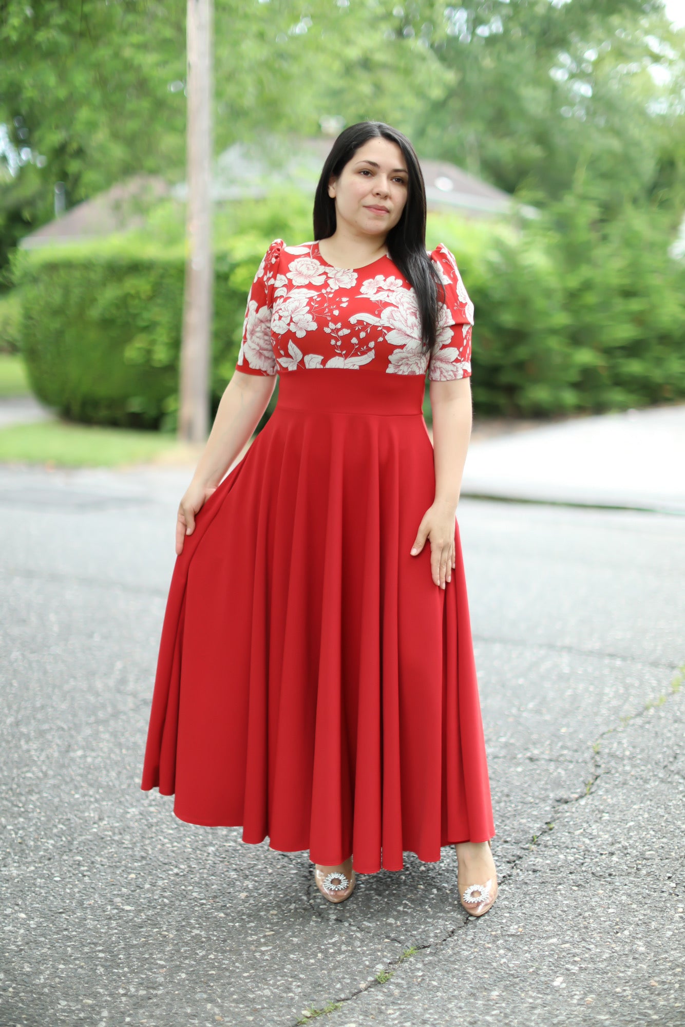 Edna Orange Maxi Dress