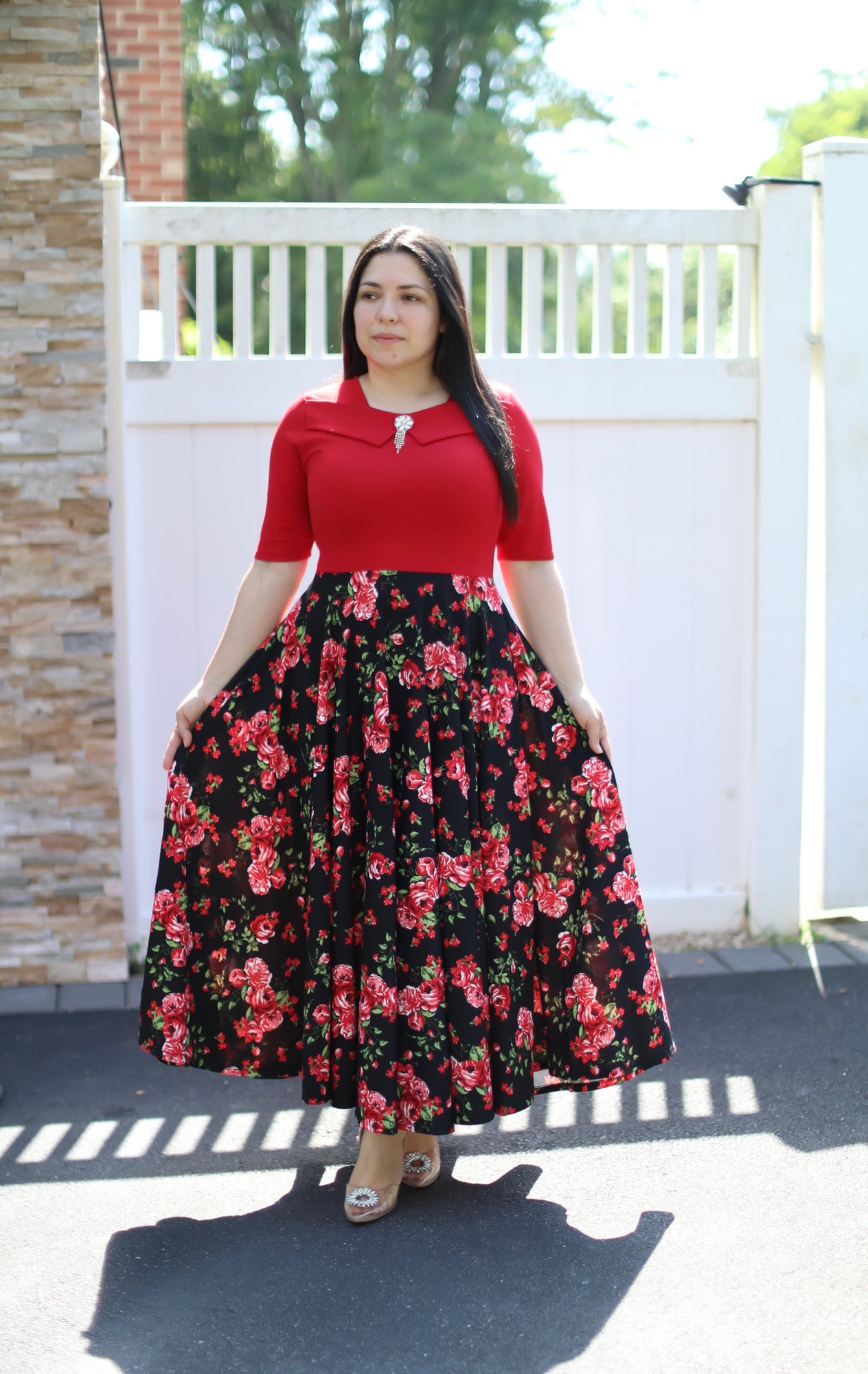 Emily Red Maxi Dress