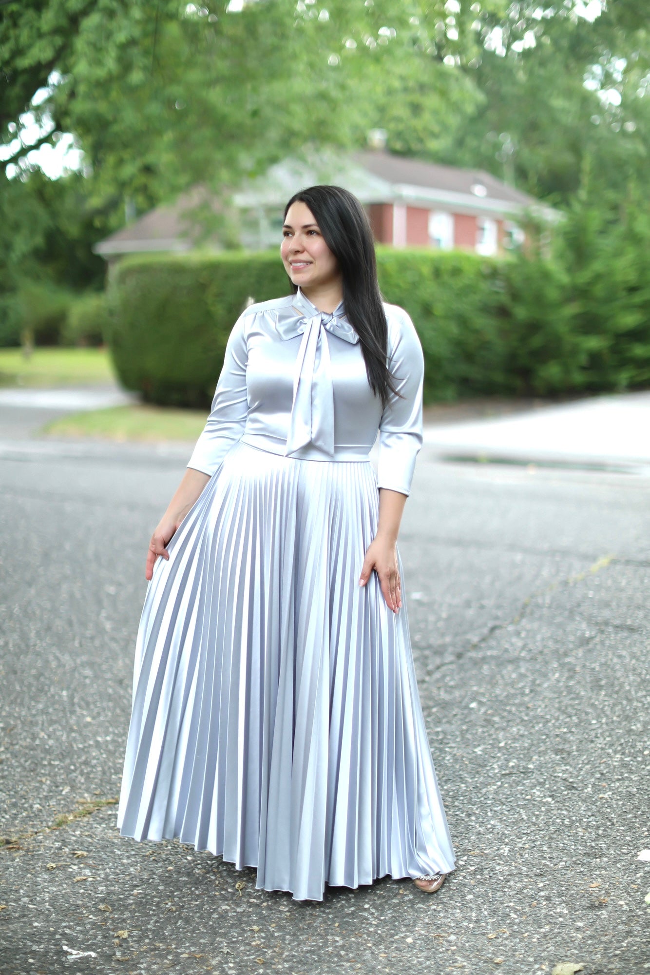 Lilibeth Silver Maxi Dress