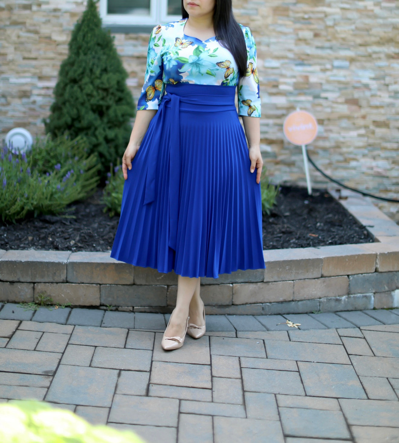 Butterflies Blue Top