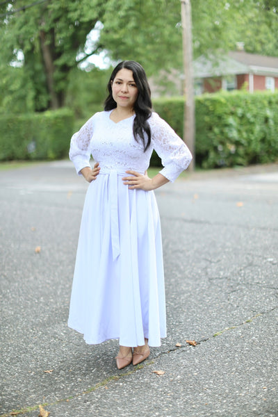 White Sequins Maxi Dress