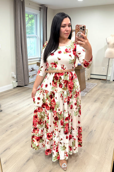 Ivory Soft Fabric Maxi Dress
