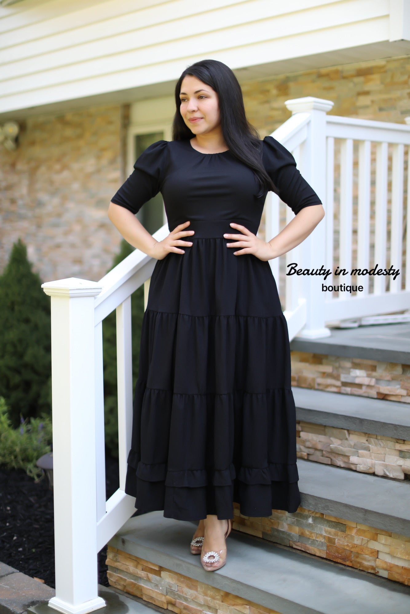 Claires Black Maxi Dress