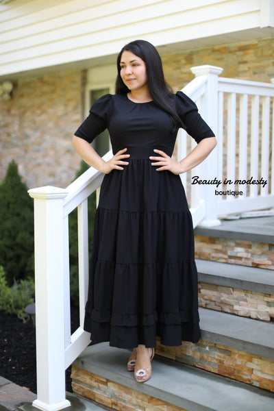 Claires Black Maxi Dress