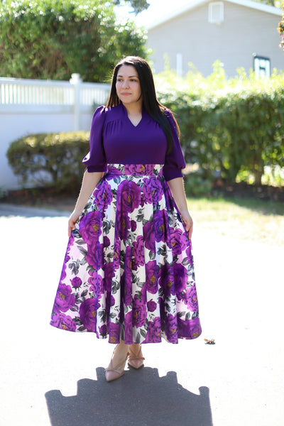 Purple Floral Maxi Dress