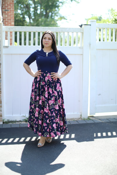 Emily Navy Maxi Dress