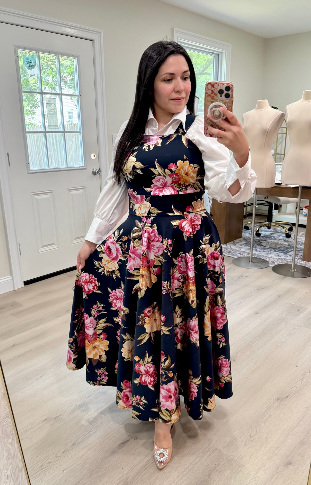 Jumper Black Floral Jumper Maxi Dress